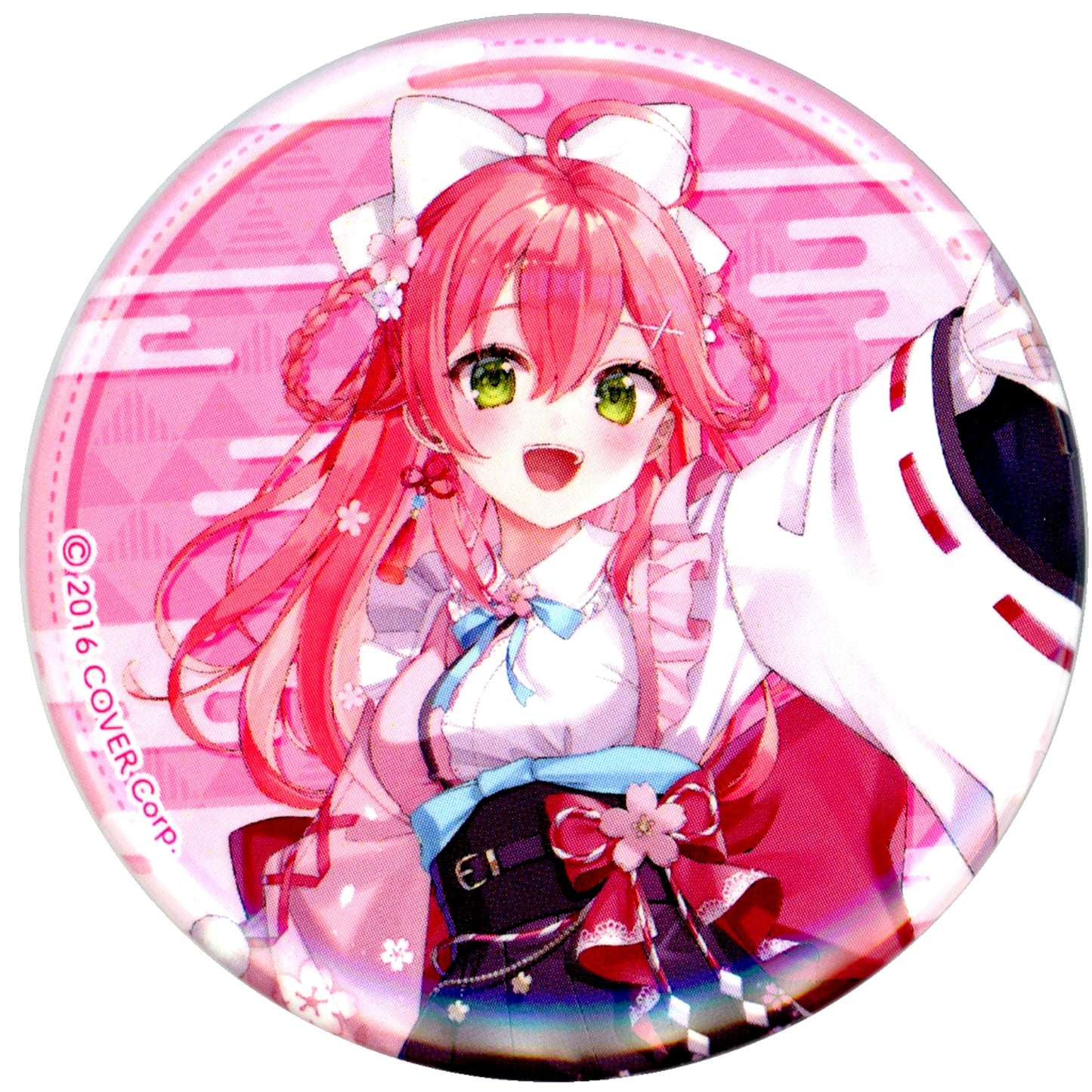 Sakura Miko Full Body Hololive Trading Button Holotree Spring Wind Flower Dance POP-UP SHOP & CAFE in Tree Village [USED]