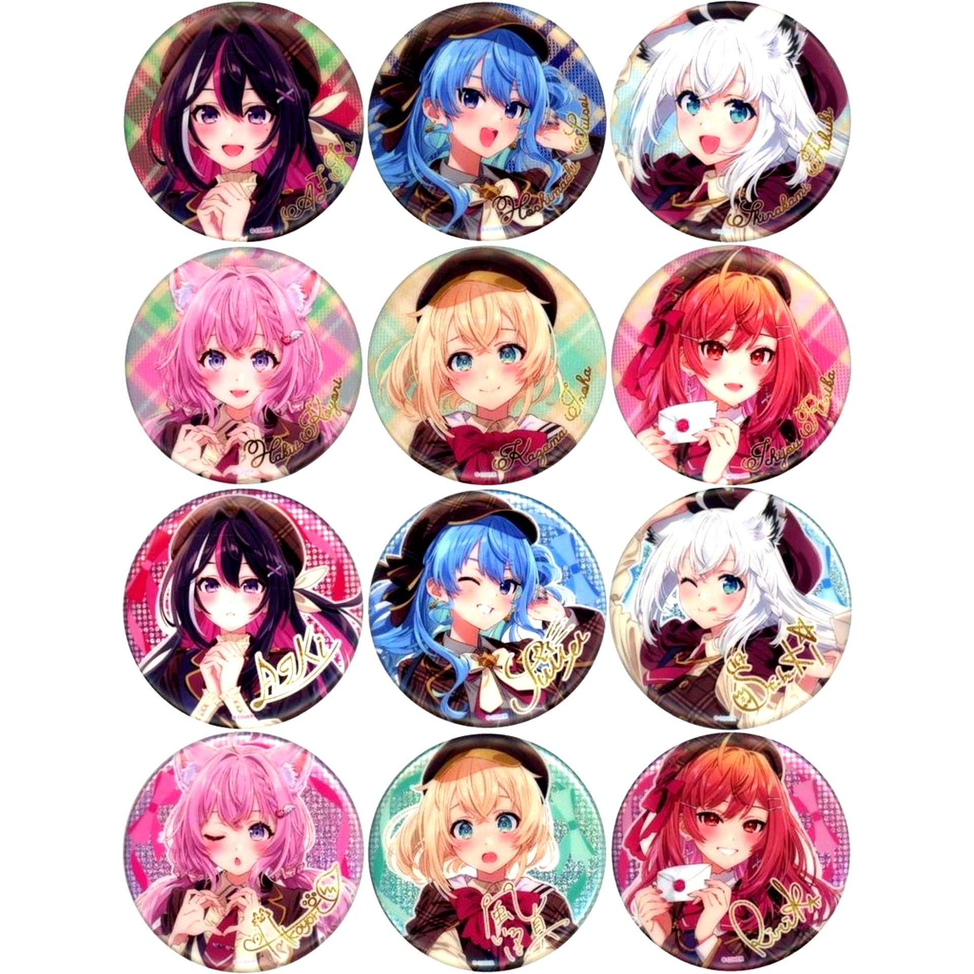 Set of 12 Hololive Random Button hololive Seasonal Days Hololive Valentine Message for You ONLY SHOP & FAIR [USED]