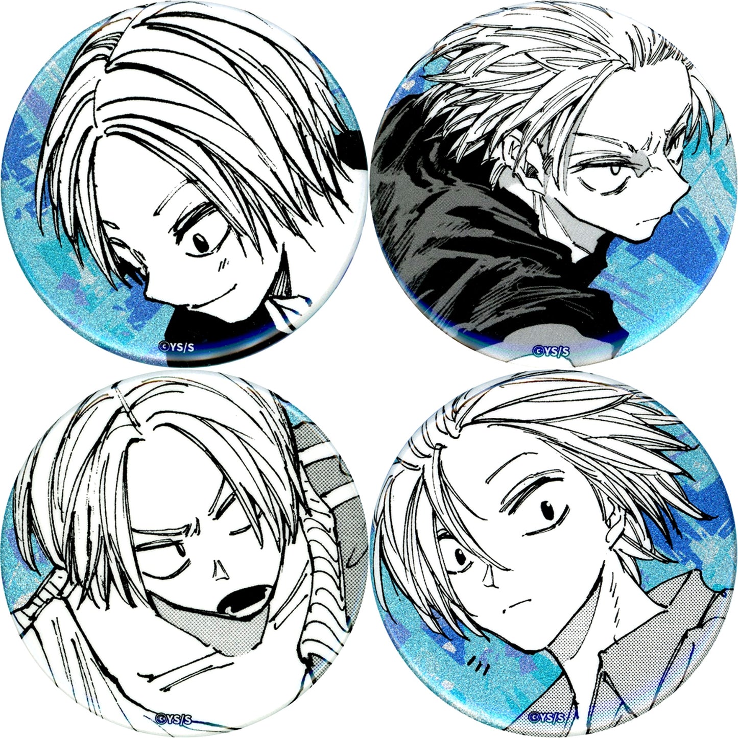 Set of 4 Shin Asakura SAKAMOTO DAYS Button EMOTIONS [USED]
