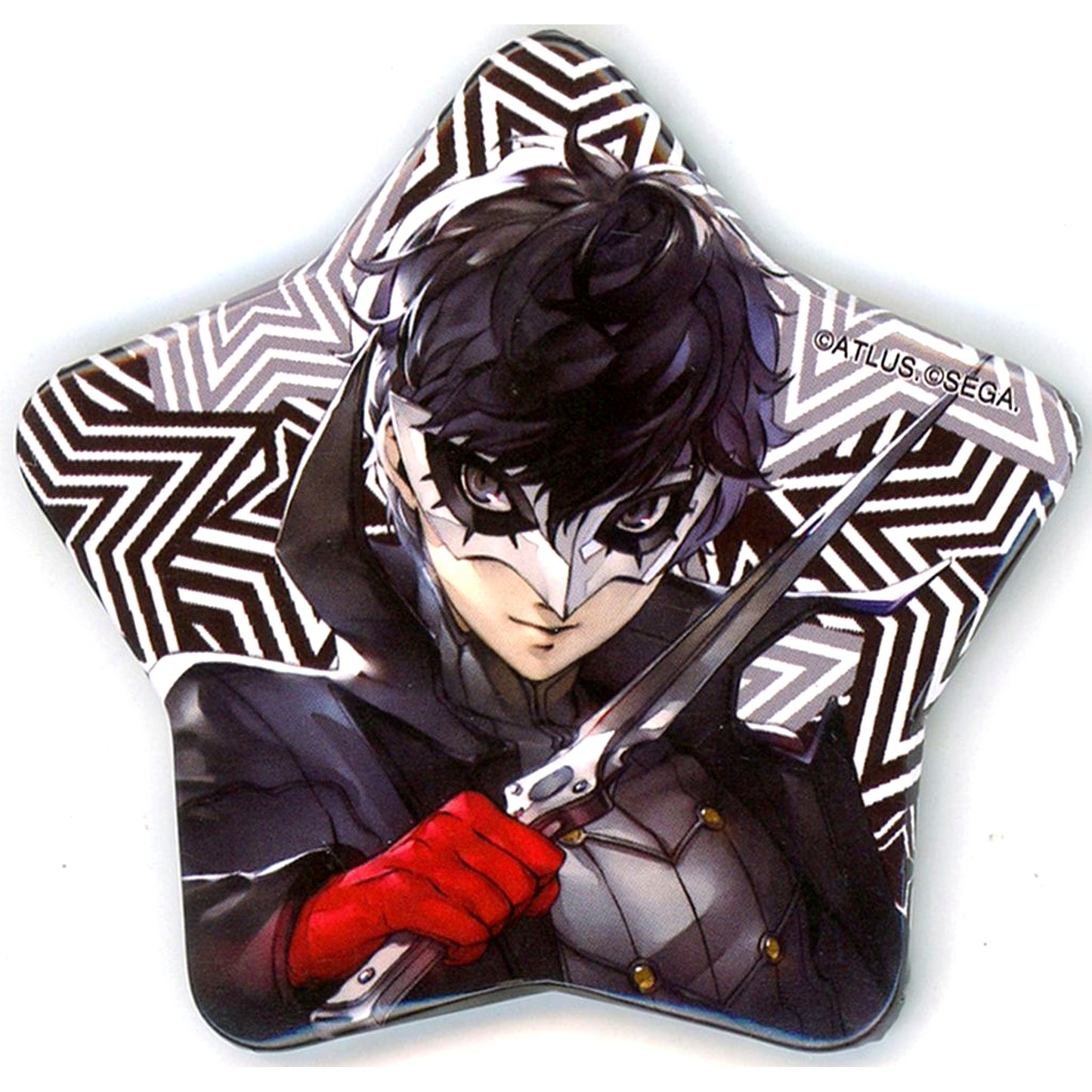 Protagonist Phantom Thief Ver. Persona 5 Royal Trading Star Shape Button Animax Cafe+ [USED]