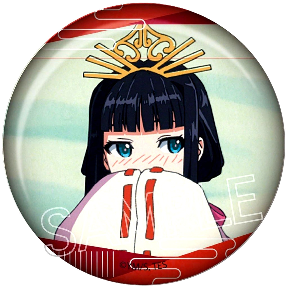 Shizuku The Elusive Samurai Many Faces Button [USED]