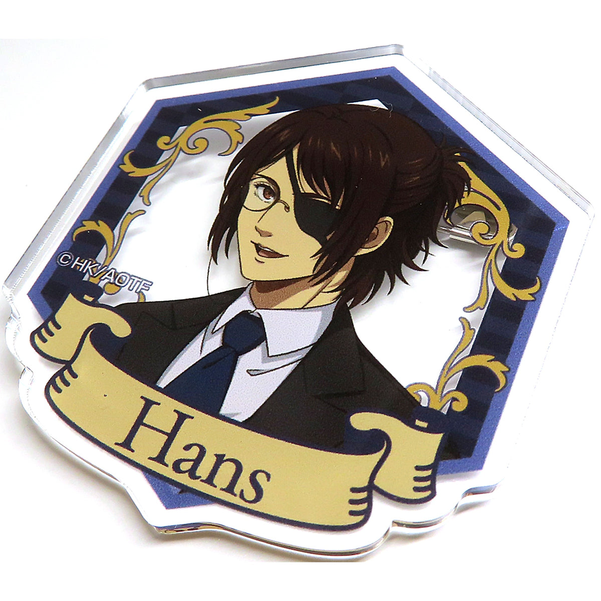 Hange Zoe Face Close-up D-3 Attack on Titan Butler Outfit Illustration Acrylic Kuji Badge [USED]