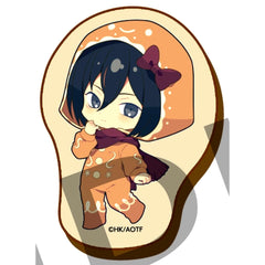 Mikasa Ackerman Attack on Titan 3 o'clock Trading Wooden Badge [USED]