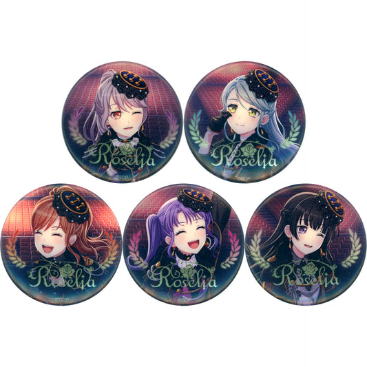 Set of 5 Group BanG Dream! Roselia LIVE TOUR Rosenchor Trading Button Special Ver. [USED]