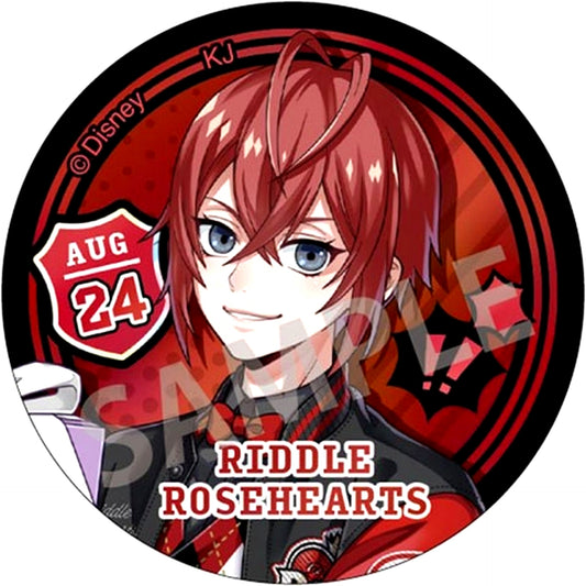 Riddle Rosehearts Union Birthday Ver. Disney Twisted-Wonderland Trading Aurora Metal Button Vol.1 [USED]
