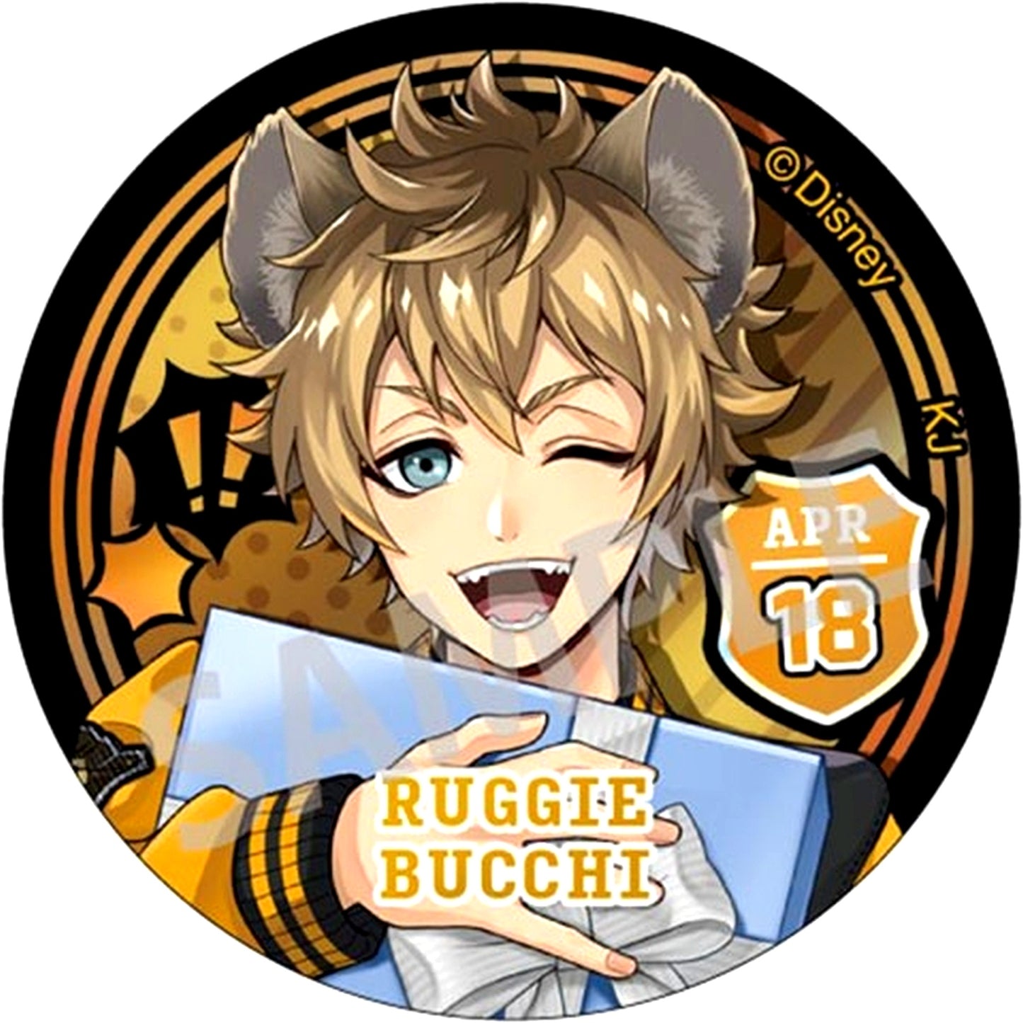 Ruggie Bucchi Disney Twisted Wonderland Union Birthday Ver. Trading Aurora Metal Button Vol. 1 [USED]