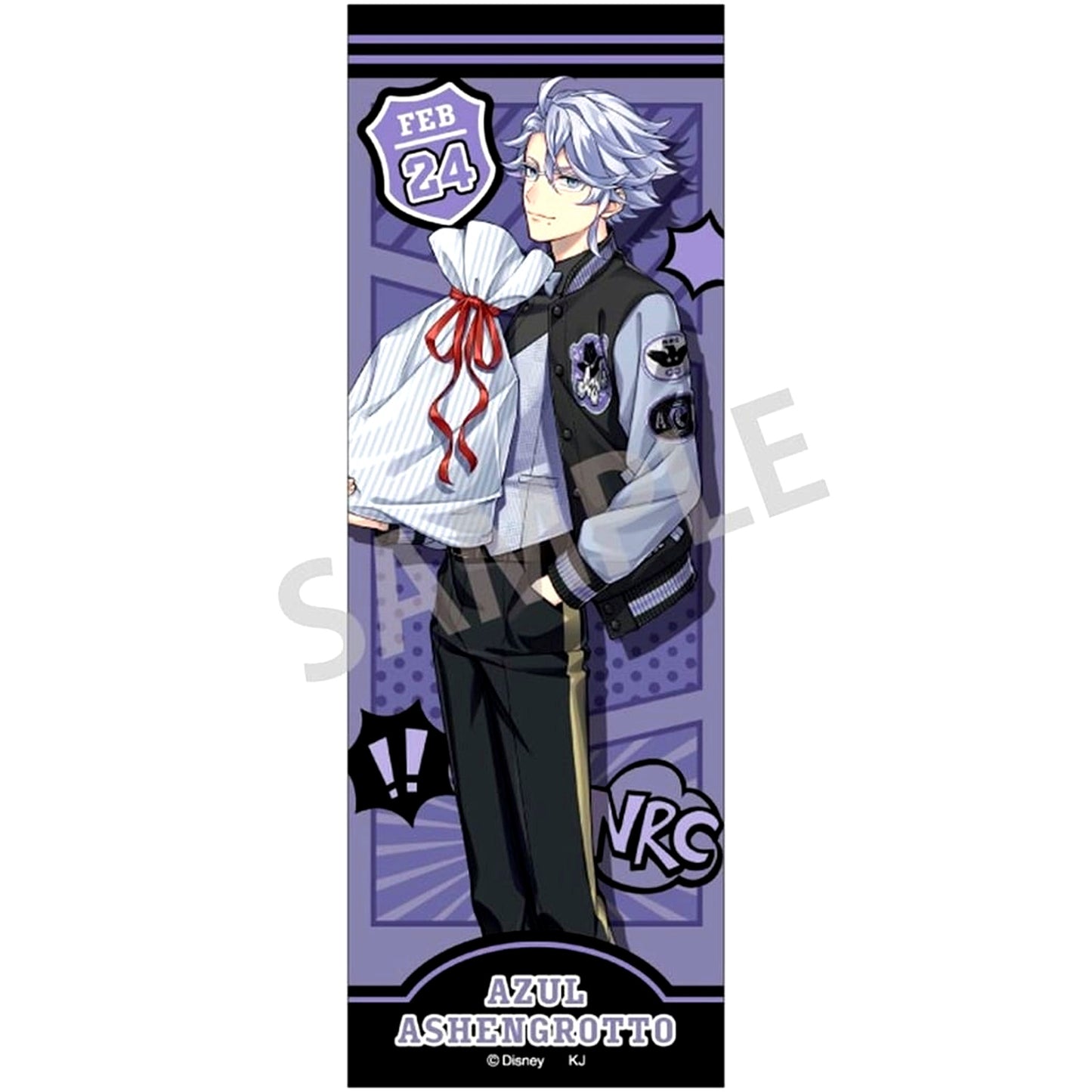 Azul Ashengrotto Union Birthday Ver. Disney Twisted-Wonderland Long Square Button [USED]
