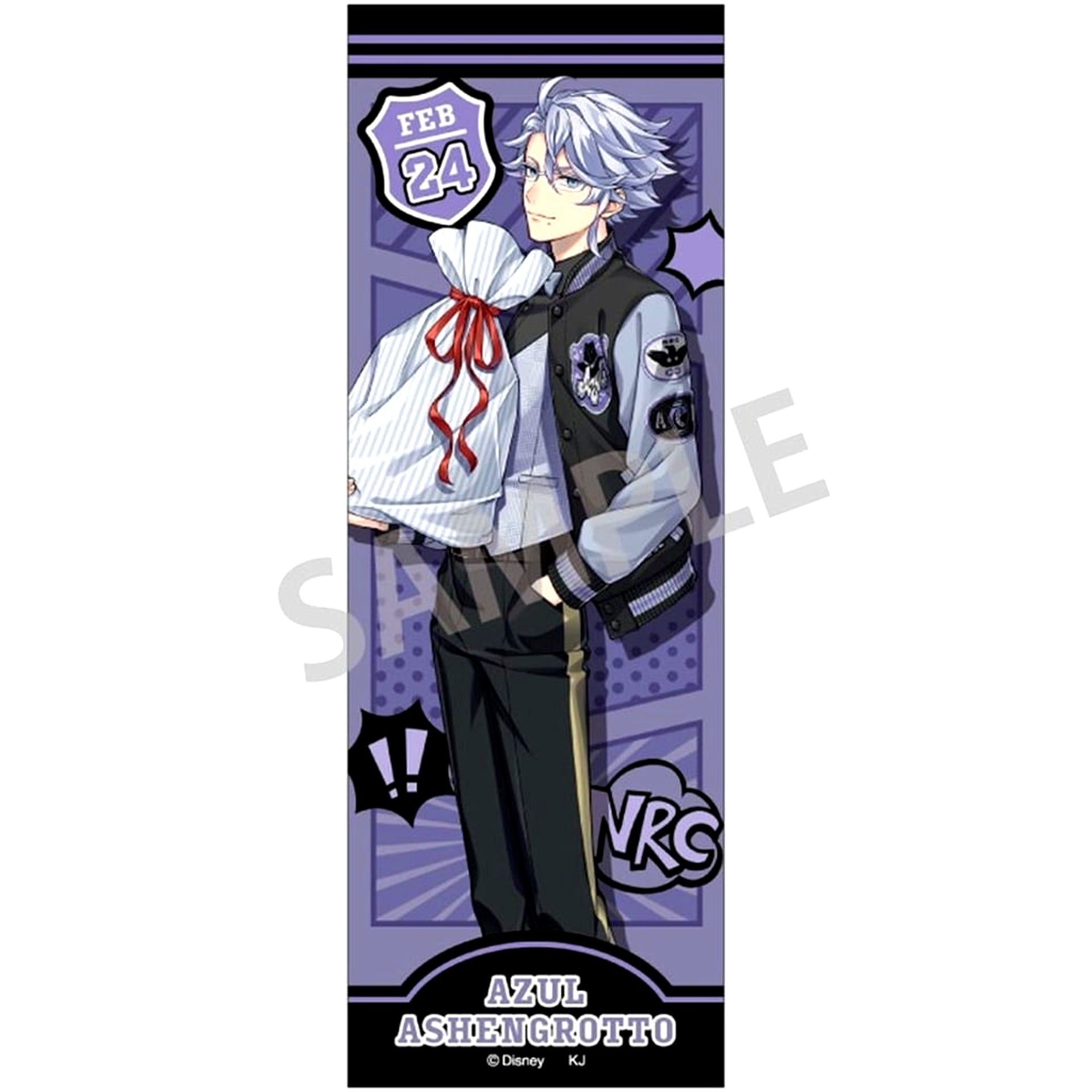 Azul Ashengrotto Union Birthday Ver. Disney Twisted-Wonderland Long Square Button [USED]