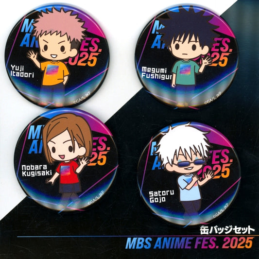 Group Set of 4 Jujutsu Kaisen Button Set MBS Anime Fes 2025 Goods [USED]