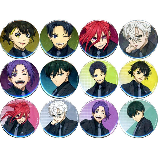 Set of 12 Blue Lock Trading Hologram Button Original Illustration Suit Model Ver. animate Limited [USED]