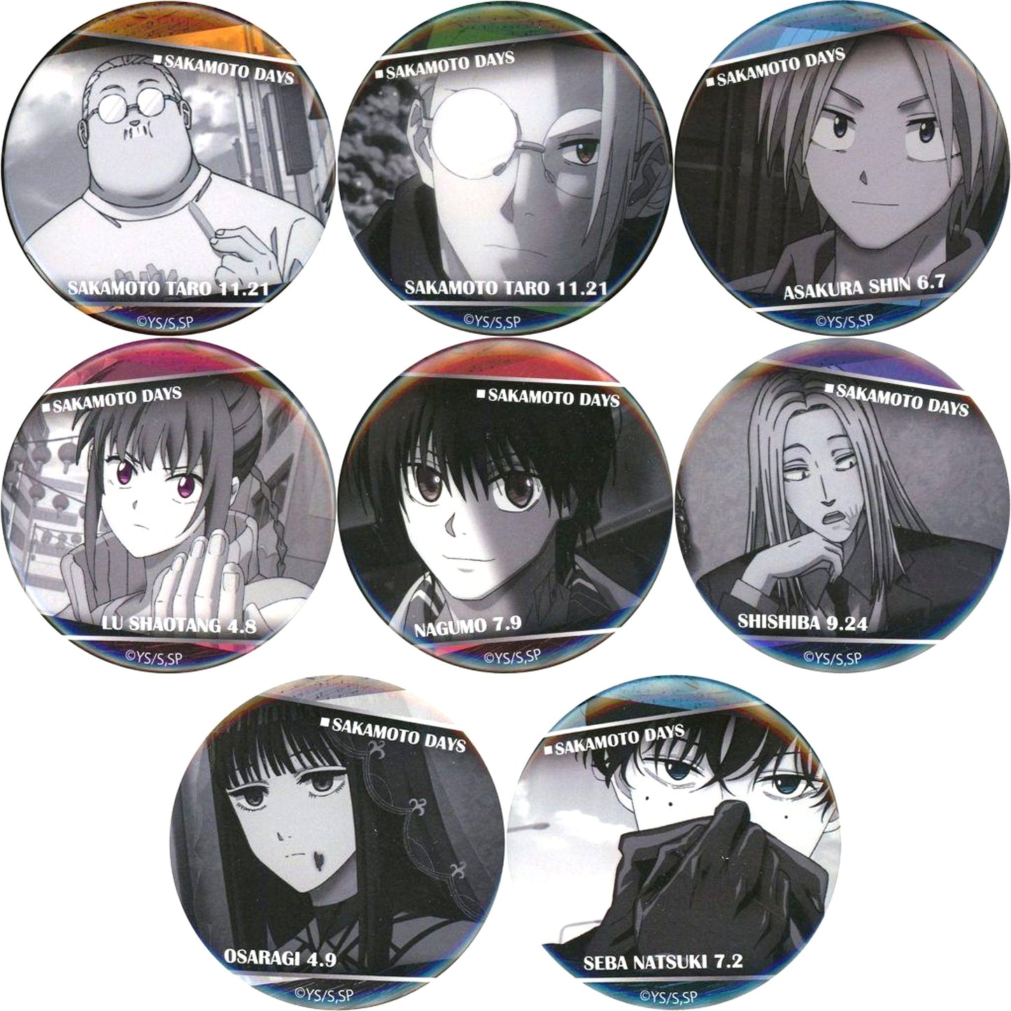 Set of 8 SAKAMOTO DAYS Button [USED]