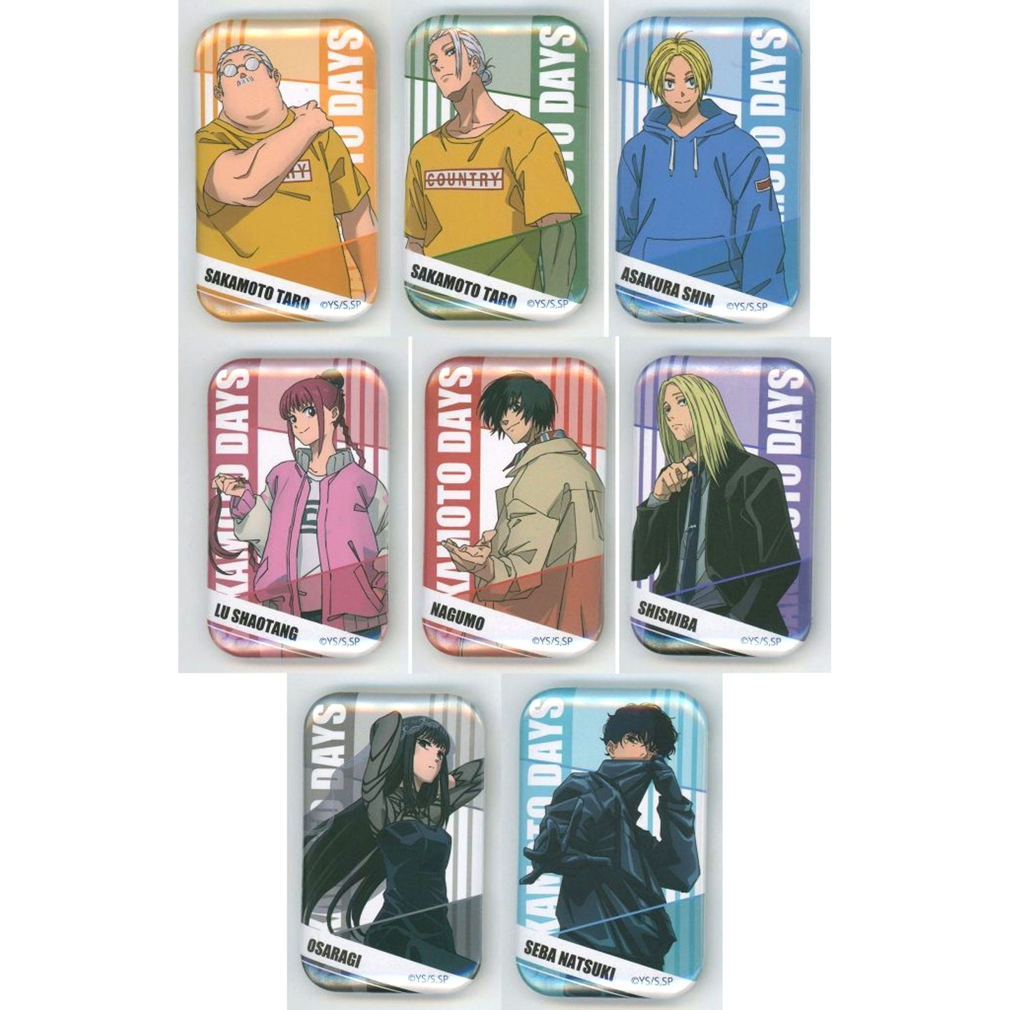 Set of 8 SAKAMOTO DAYS Square Button [USED]