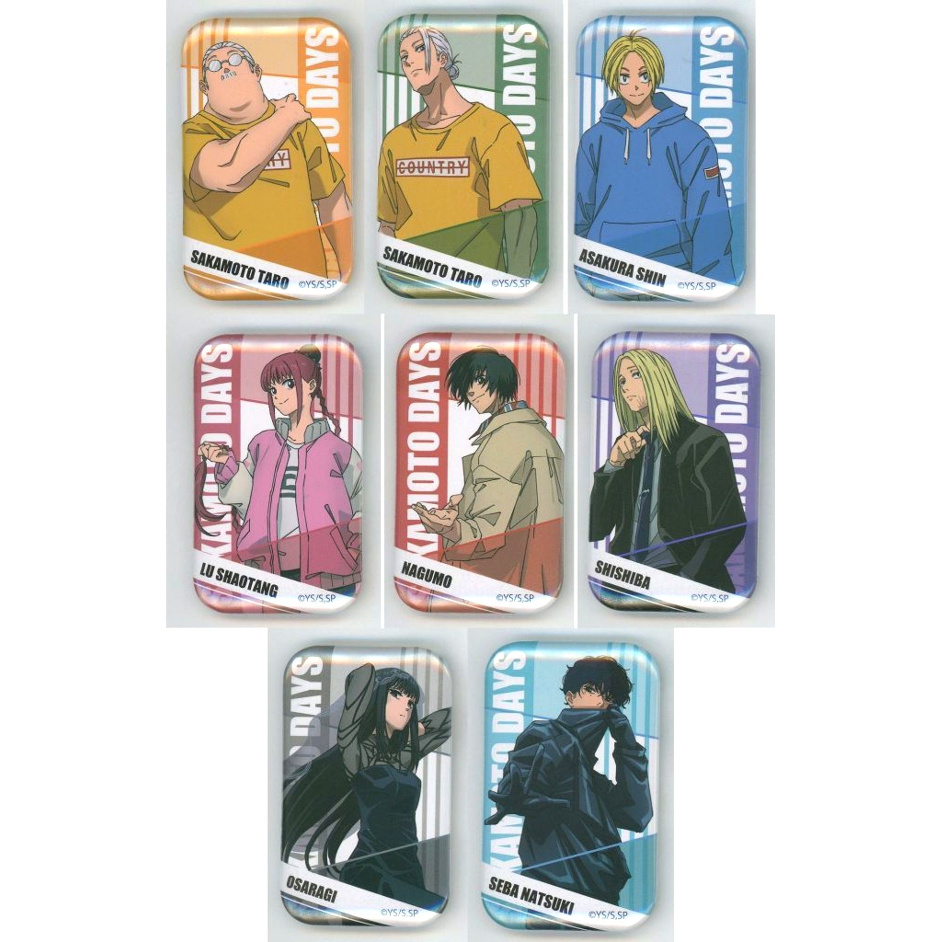 Set of 8 SAKAMOTO DAYS Square Button [USED]