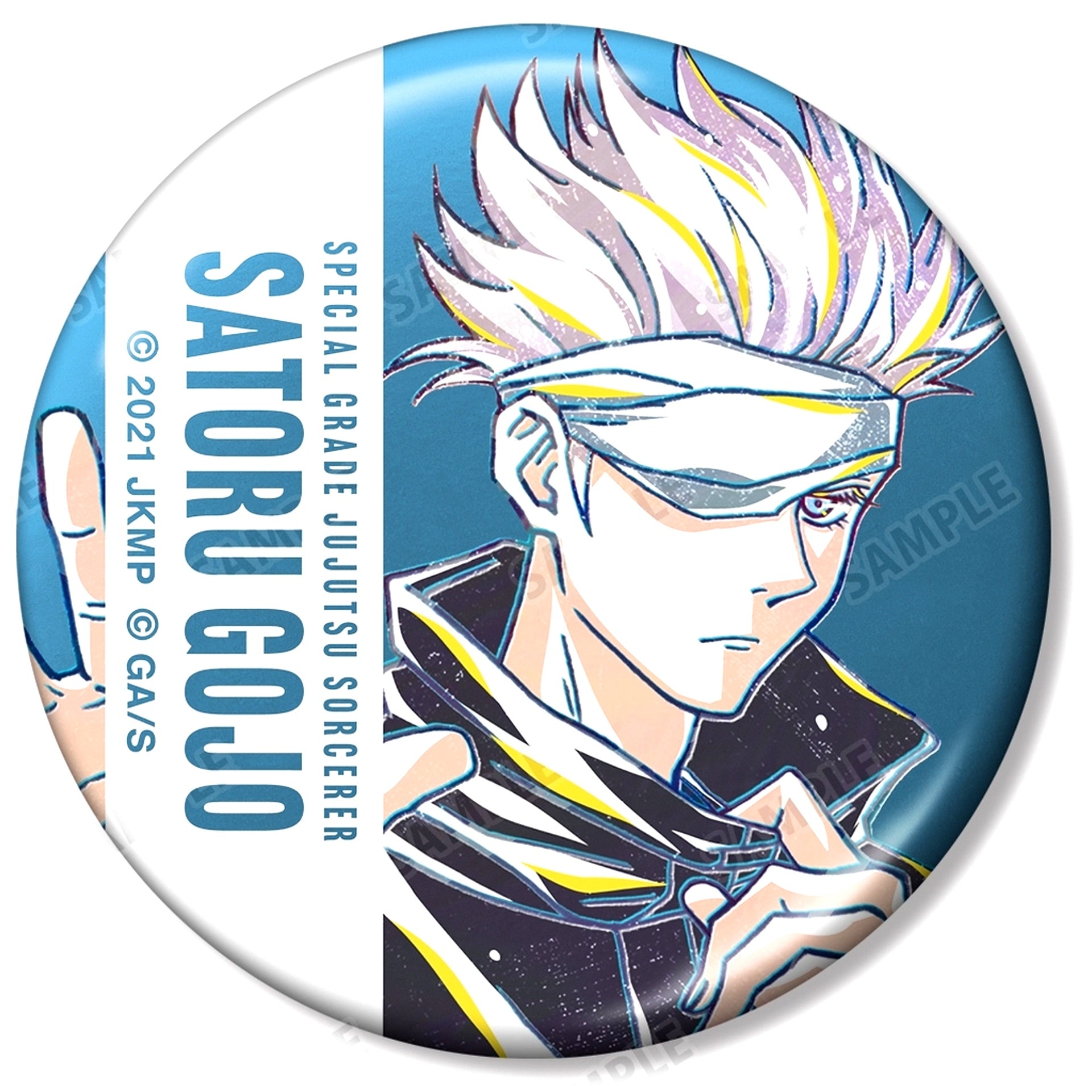 B Satoru Gojo The Movie Jujutsu Kaisen 0 Trading Ani-Art Vol.2 Metallic Button [USED]
