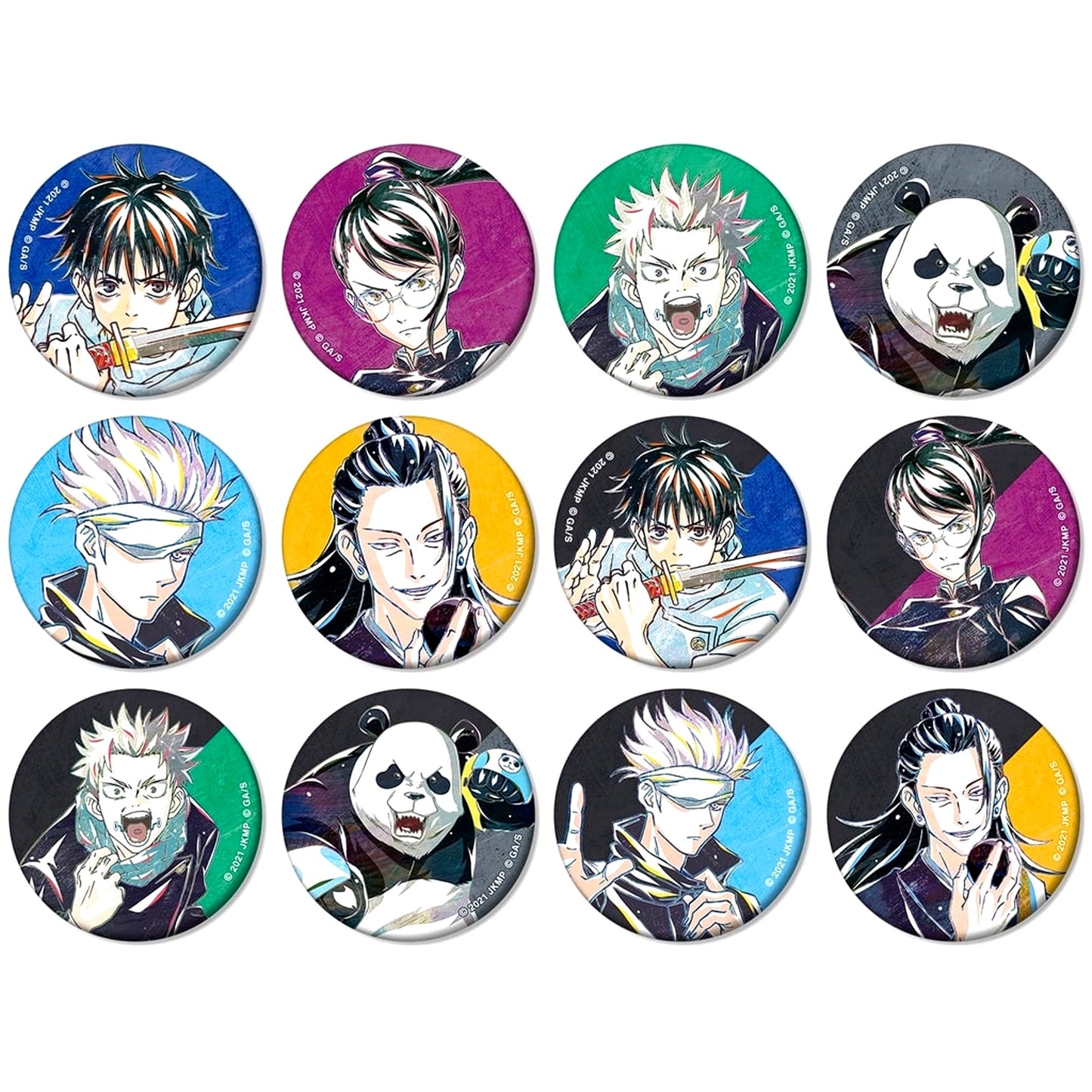 Set of 12 The Movie Jujutsu Kaisen 0 Trading Ani-Art Vol.2 Matte Button [USED]