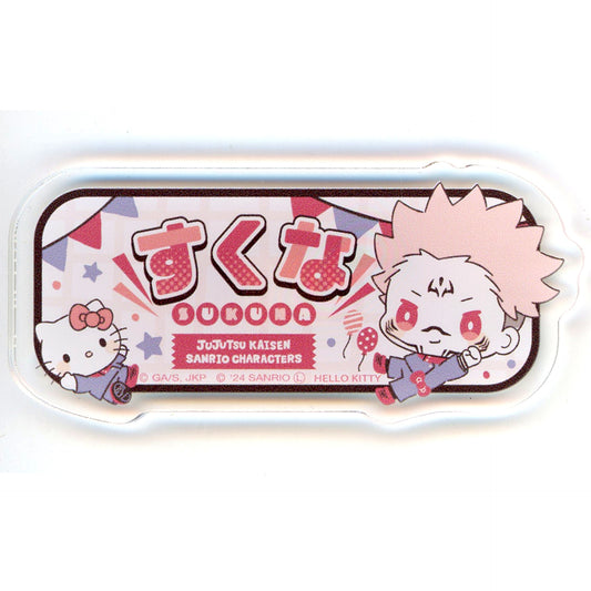Ryomen Sukuna x Hello Kitty Jujutsu Kaisen Season 2 Shibuya Incident x Sanrio Characters Name Plate Button [USED]