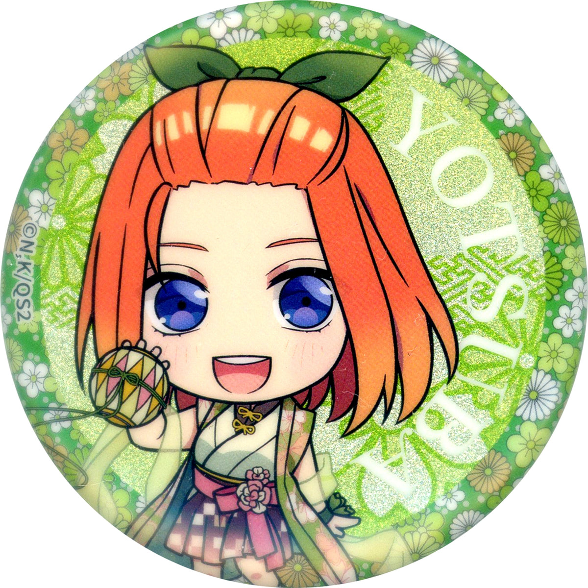 Yotsuba Nakano Full Body The Quintessential Quintuplets: Operation Quintuplets x Don Quijote / APITA Trading Glitter Button Hyakki Yakou Chibi Character Ver. [USED]