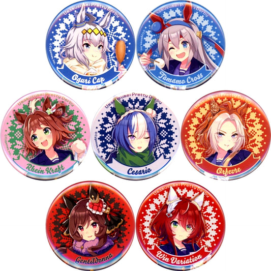 Set of 7 Umamusume Pretty Derby Button 4th Anniversary Campaign Seven Eleven Seven Net Exclusive [USED]
