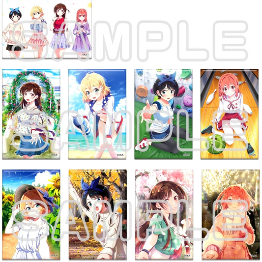 Set of 9 Rent-A-Girlfriend Memorial Trading Square Button Vol.1 [USED]