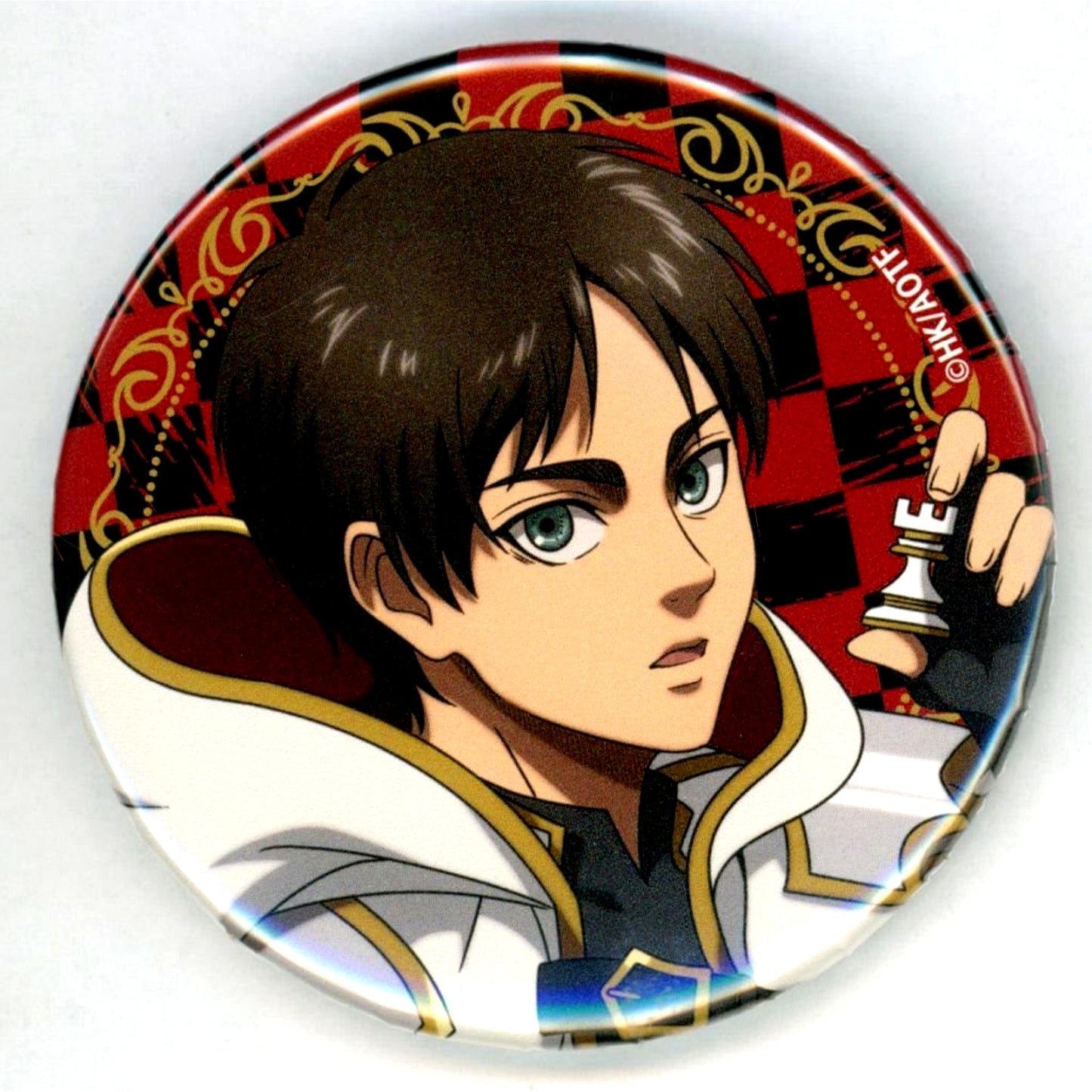 Eren Yeager 1 Badge Marukuji Attack on Titan Chess Style Small Fortune-1 [USED]