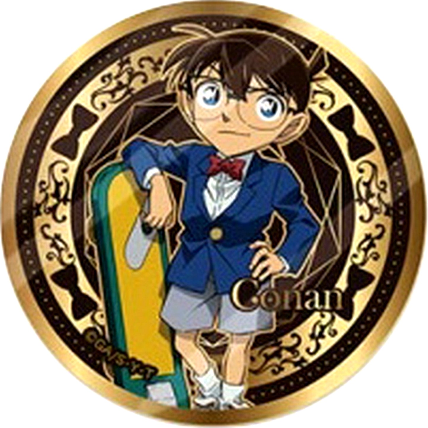 Conan Edogawa Skateboard Armrest Detective Conan Gold Button Vol. 1 [USED]