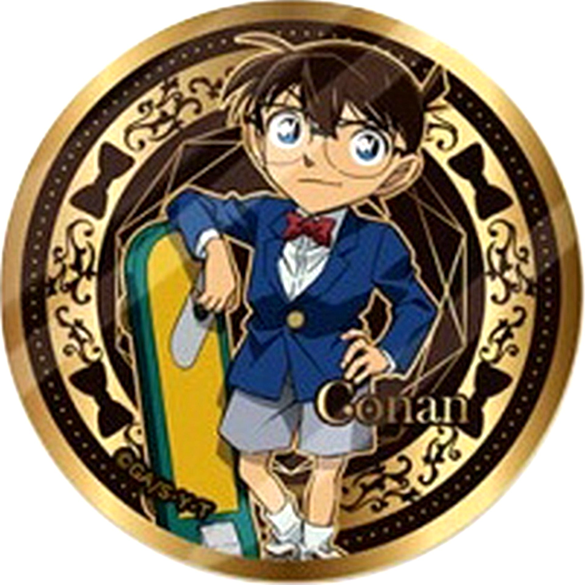 Conan Edogawa Skateboard Armrest Detective Conan Gold Button Vol. 1 [USED]