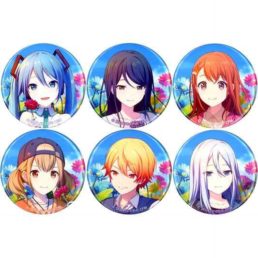 Set of 6 Group Project SEKAI COLORFUL STAGE! feat. Hatsune Miku Brand New Your World Button [USED]