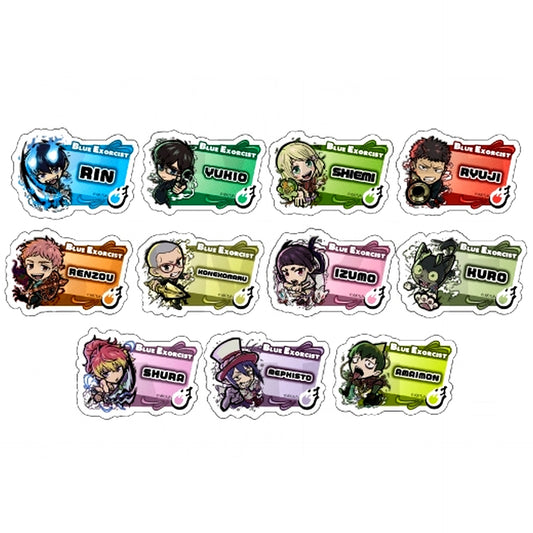 Set of 11 Blue Exorcist Beyond the Snow Saga e-TOON Trading Name Plate [USED]