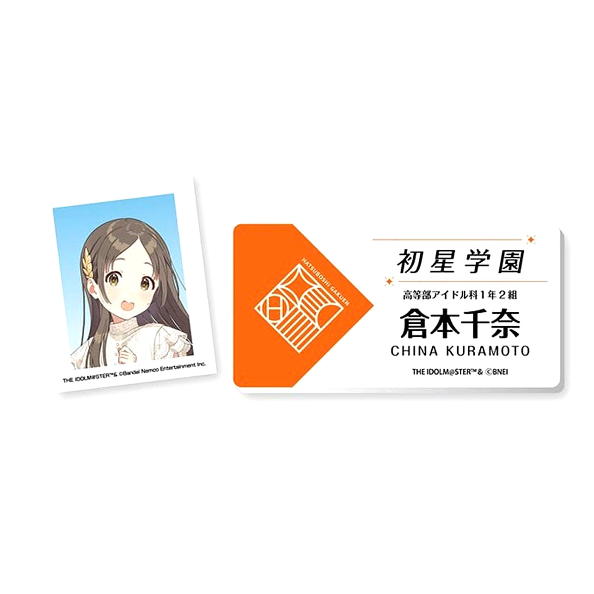6. China Kuramoto Name Tag Style Acrylic Badge Gakuen Idolmaster [USED]