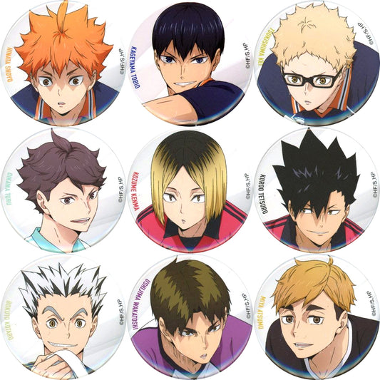 Set of 9 Haikyu!! SPECIAL POPUP 2025 at baseyard tokyo Trading Button [USED]