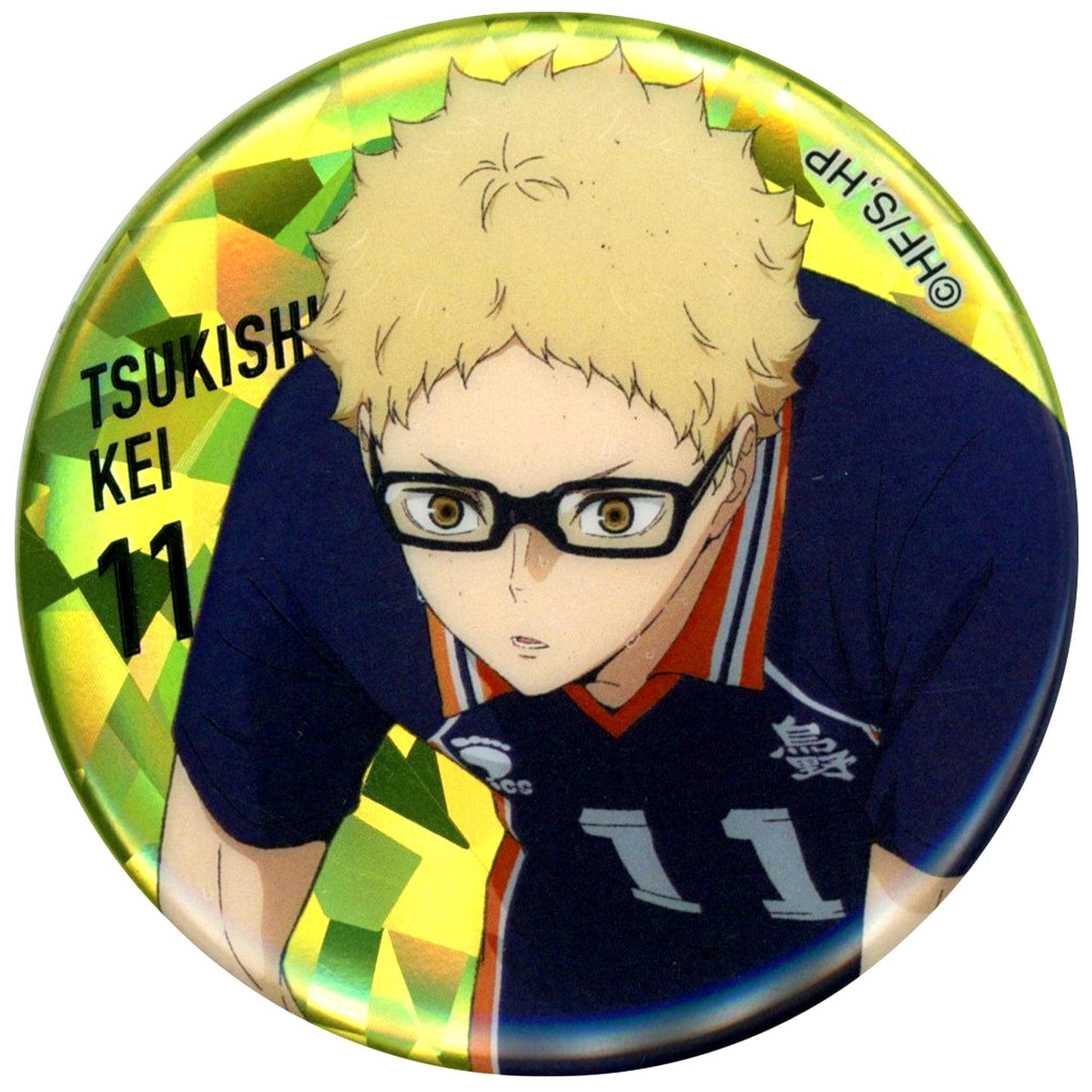 Kei Tsukishima Haikyu!! Trading Button Hologram Ver. SPECIAL POPUP 2025 at baseyard tokyo [USED]
