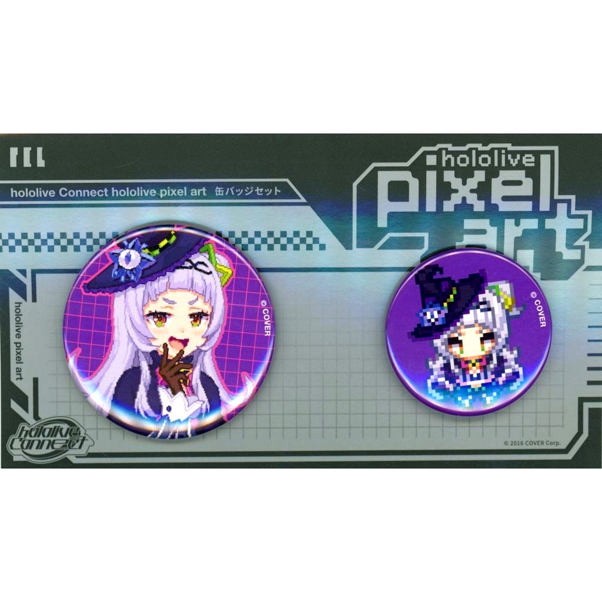 Set Murasaki Shion Hololive Pixel Art Button Connect POP UP SHOP in TOWER RECORDS [USED]