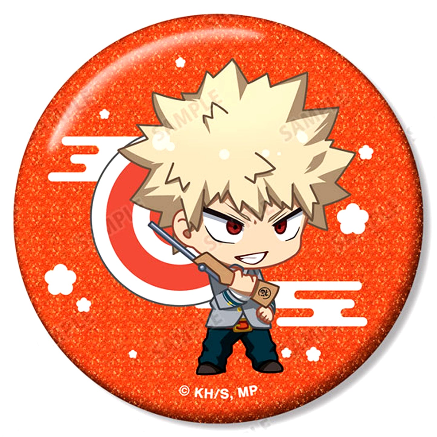Katsuki Bakugo My Hero Academia in Asakusa Hanayashiki Trading Chibi Character Attraction Ver. Glitter Button [USED]