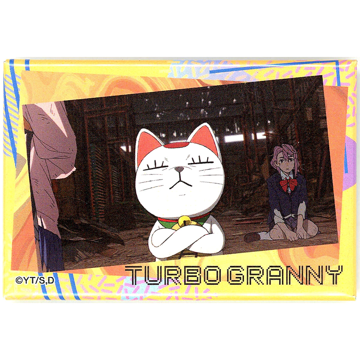 Dandadan Turbo Granny Maneki Neko Type C Square Button [USED]