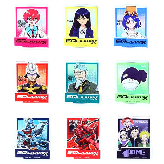Set of 9 Mobile Suit Gundam GQuuuuuuX -Beginning- Acrylic Clip Badge Collection Theater Goods [USED]