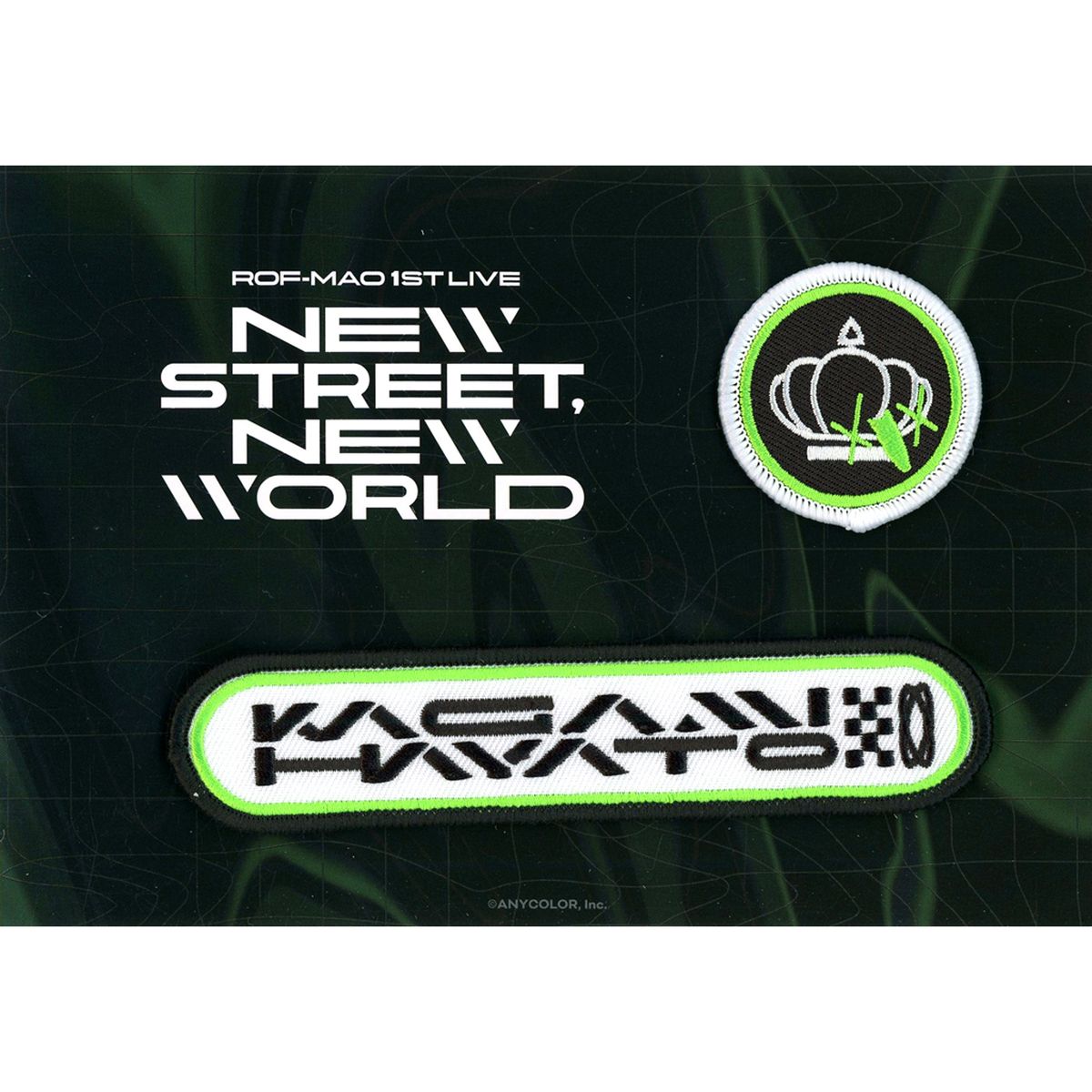 Kagami Hayato Virtual YouTuber Nijisanji Patch Badge Set ROF-MAO 1st LIVE New street. New world [USED]