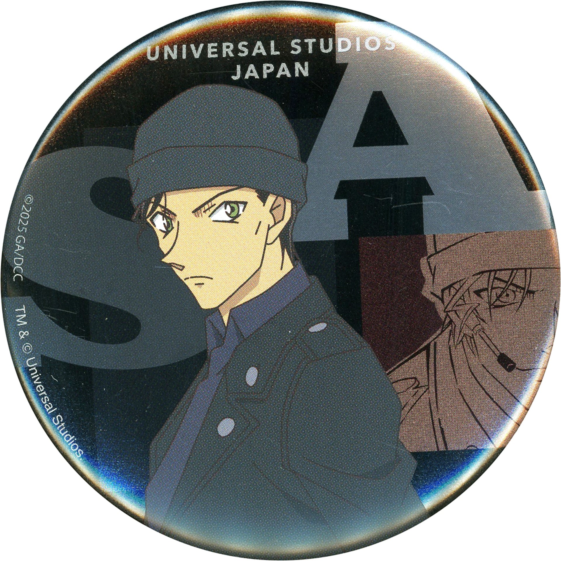 Shuichi Akai Detective Conan Collectible Button Universal Studios Japan 2025 Limited [USED]