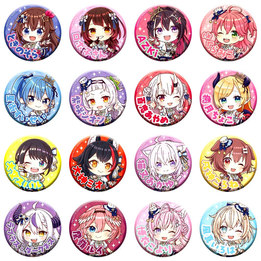 Set of 16 Hololive Capsule Button Collection Bright Parade 1 [USED]