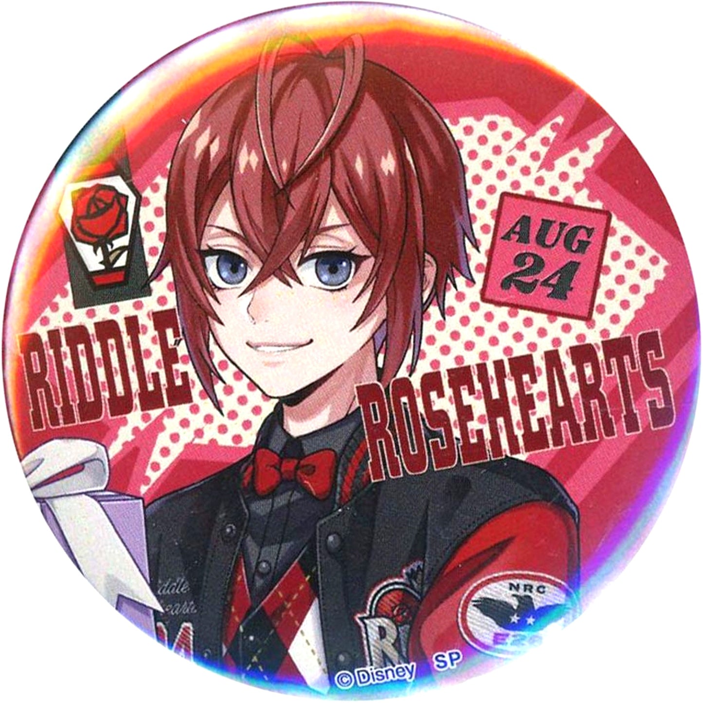 Riddle Rosehearts Disney Twisted-Wonderland Union Birthday Button Vol.1 5th Anniversary animate ONLY SHOP [USED]