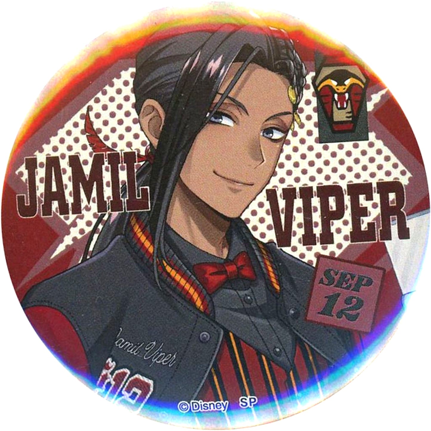 Jamil Viper Disney Twisted-Wonderland Union Birthday Button Vol.2 5th Anniversary animate ONLY SHOP [USED]