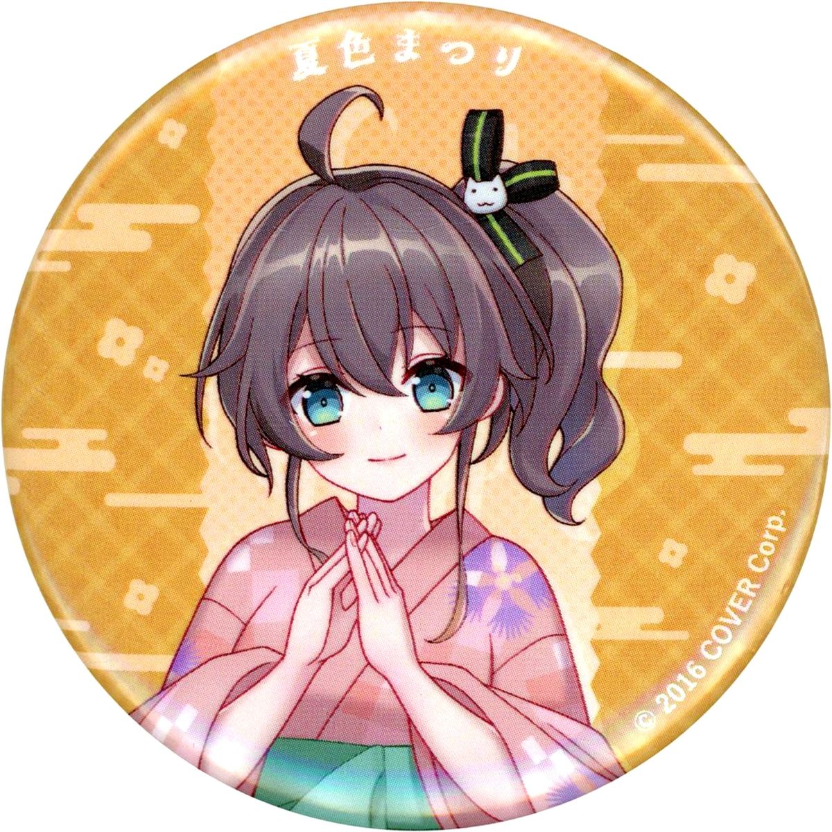 Natsuiro Matsuri Virtual YouTuber Holo Live Yukata Ver x Gokurakuyu RAKU SPA Collab Vol 6 Furo Life Trading Can Badge Full Body Ver [USED]
