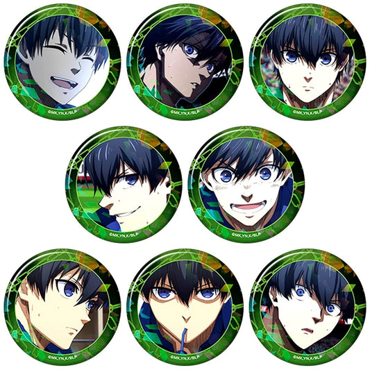 Set of 8 Yoichi Isagi Blue Lock Season 2 Chara Badge Collection Button [USED]