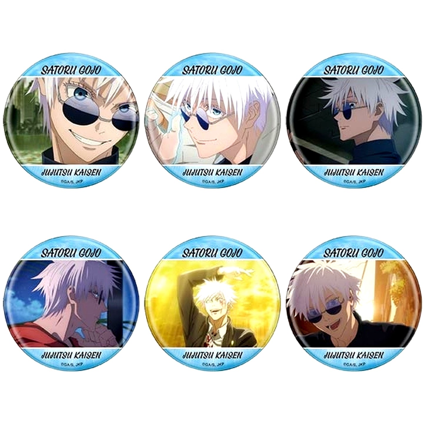 Set of 6 Satoru Gojo Jujutsu Kaisen Season 2 Hidden Inventory Char Badge Collection 2nd [USED]