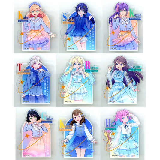 Set of 9 Love Live! Hasunosora Girls' High School Idol Club Acrylic Badge Lawson @Loppi HMV & BOOKS online Ltd [USED]