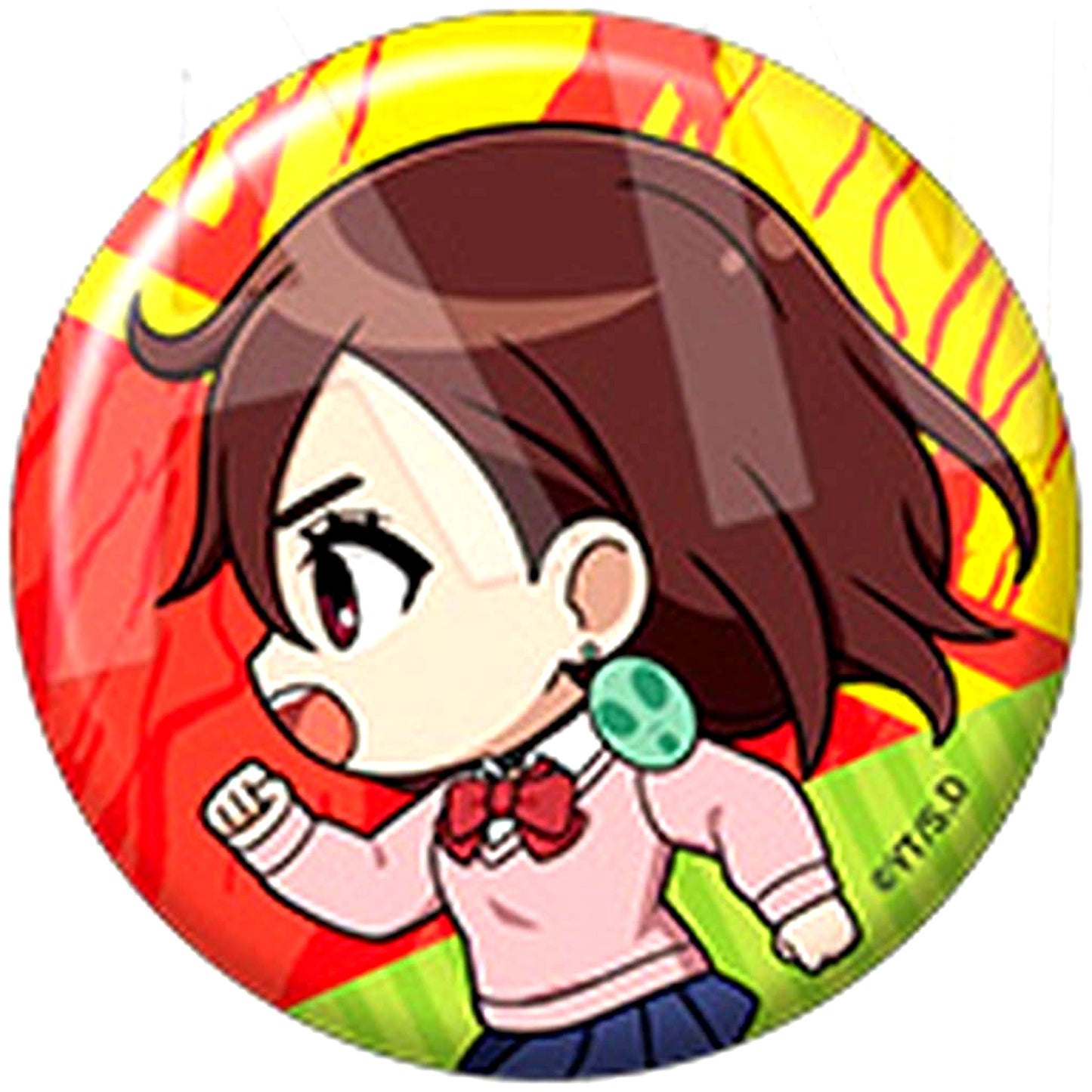 Dandadan Momo Chibi Normal Trading Button Dash Ver. Random Holo Included [USED]