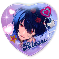 Ritsu Sakuma Ensemble Stars!! GIRA Star Deco Heart Button [USED]