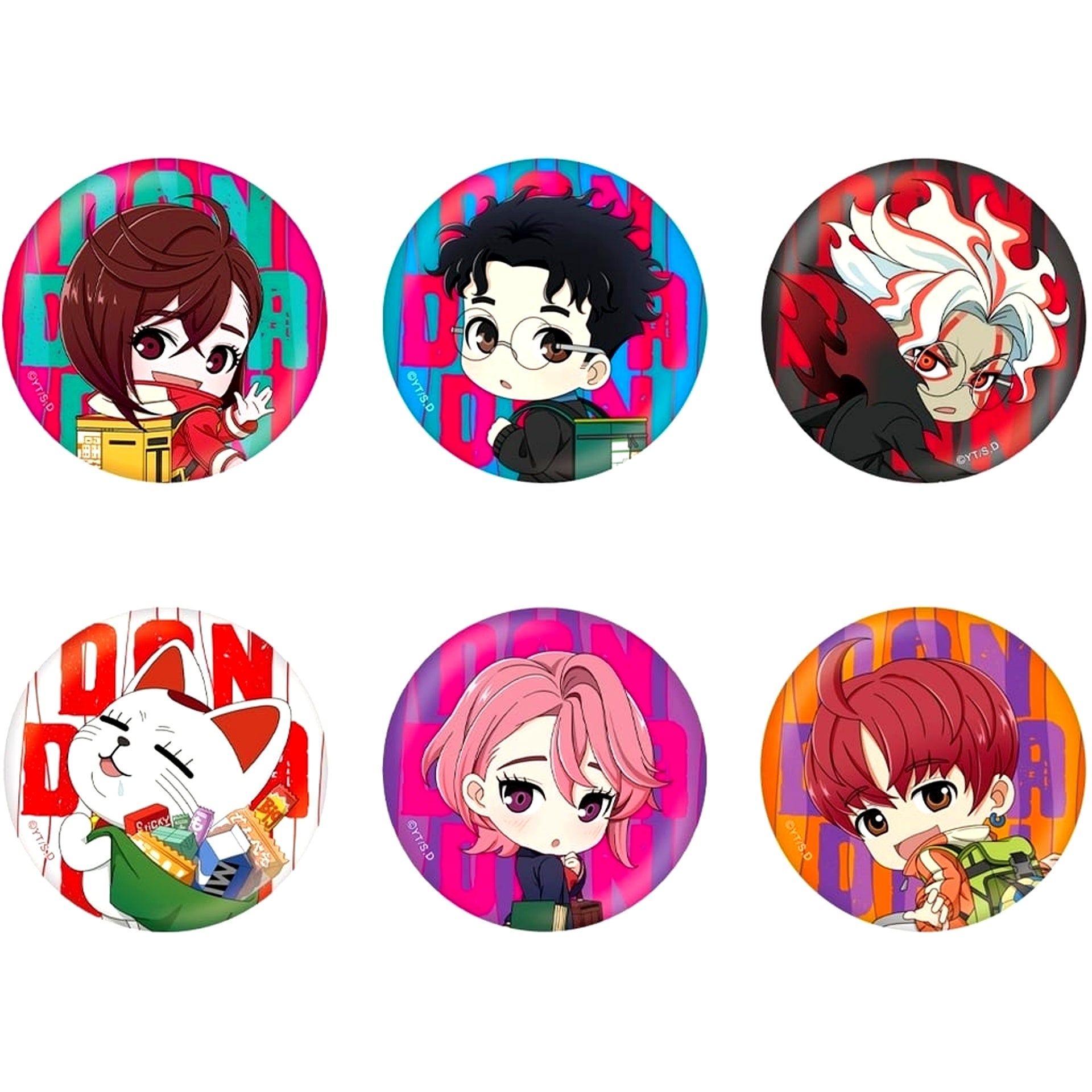Dandadan Chibi Button Set of 6 [USED]