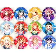 Set of 12 Gakuen Idolmaster POP UP SHOP in Shibuya Modi HATSUBOSHI SNAP Hologram Badge [USED]