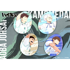 Aoba Johsai High x Kamomedai High ver. Haikyu!! Egg Shaped Button Set 4 Piece Set 7-Eleven & Seven Net Limited [USED]