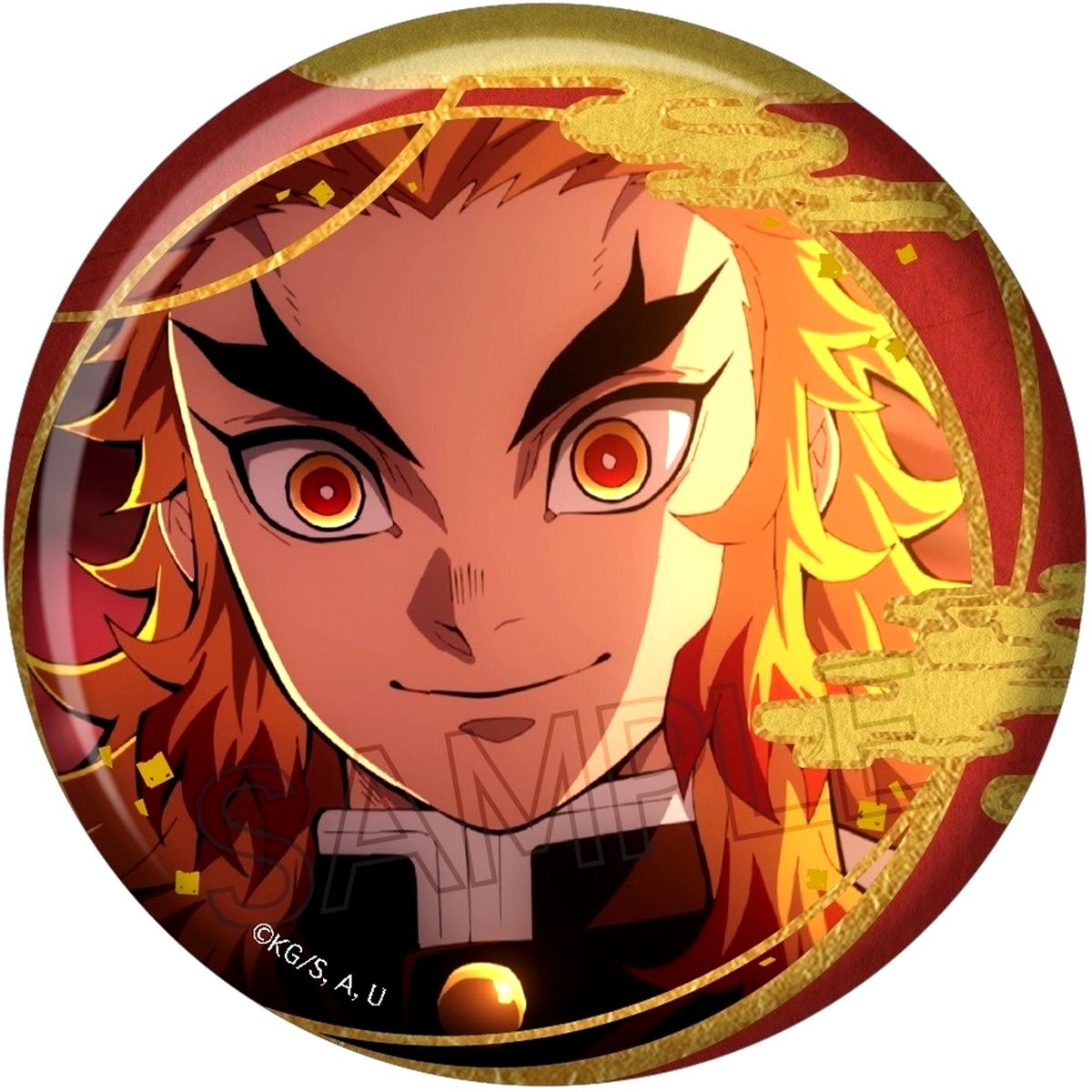 Kyojuro Rengoku Demon Slayer: Kimetsu no Yaiba Foil Stamped Button Badge Vol.2 [USED]
